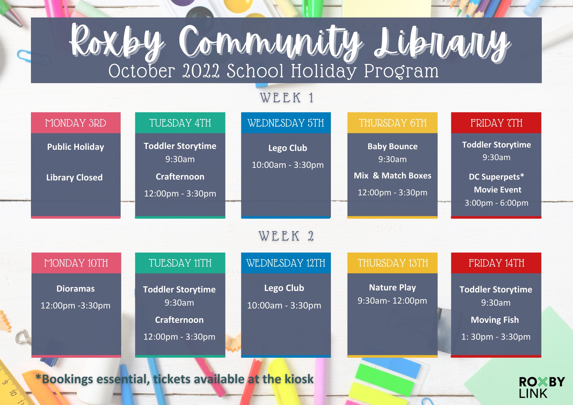 Library School Holiday Program | Roxby Council