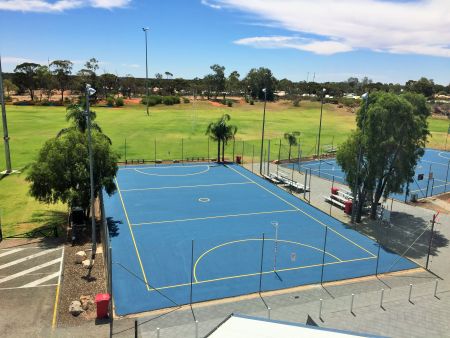 netball courts and small oval